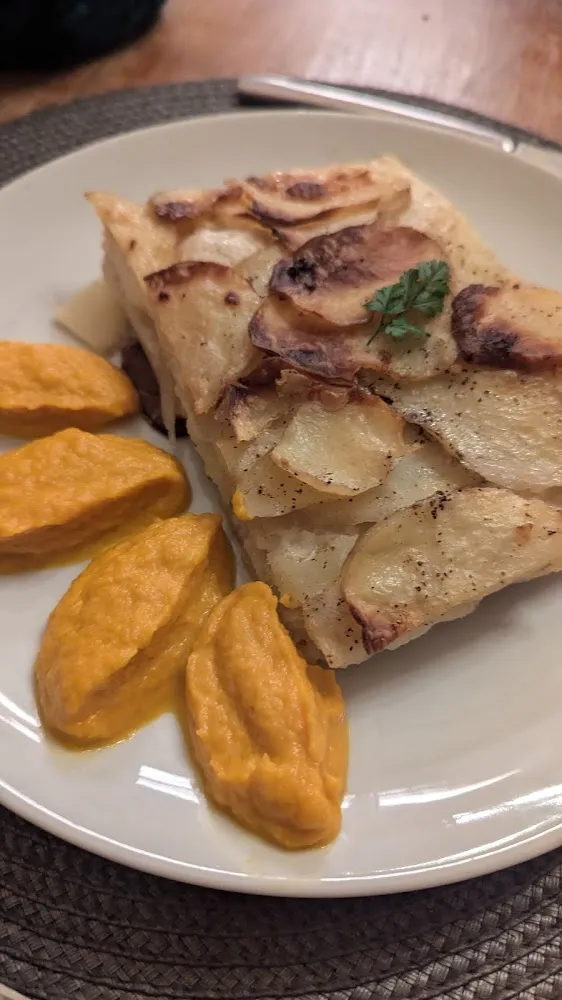 Gratin Dauphinois Et Purée de Patates Douces